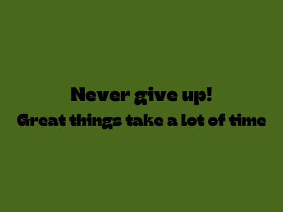 Never give up quotes